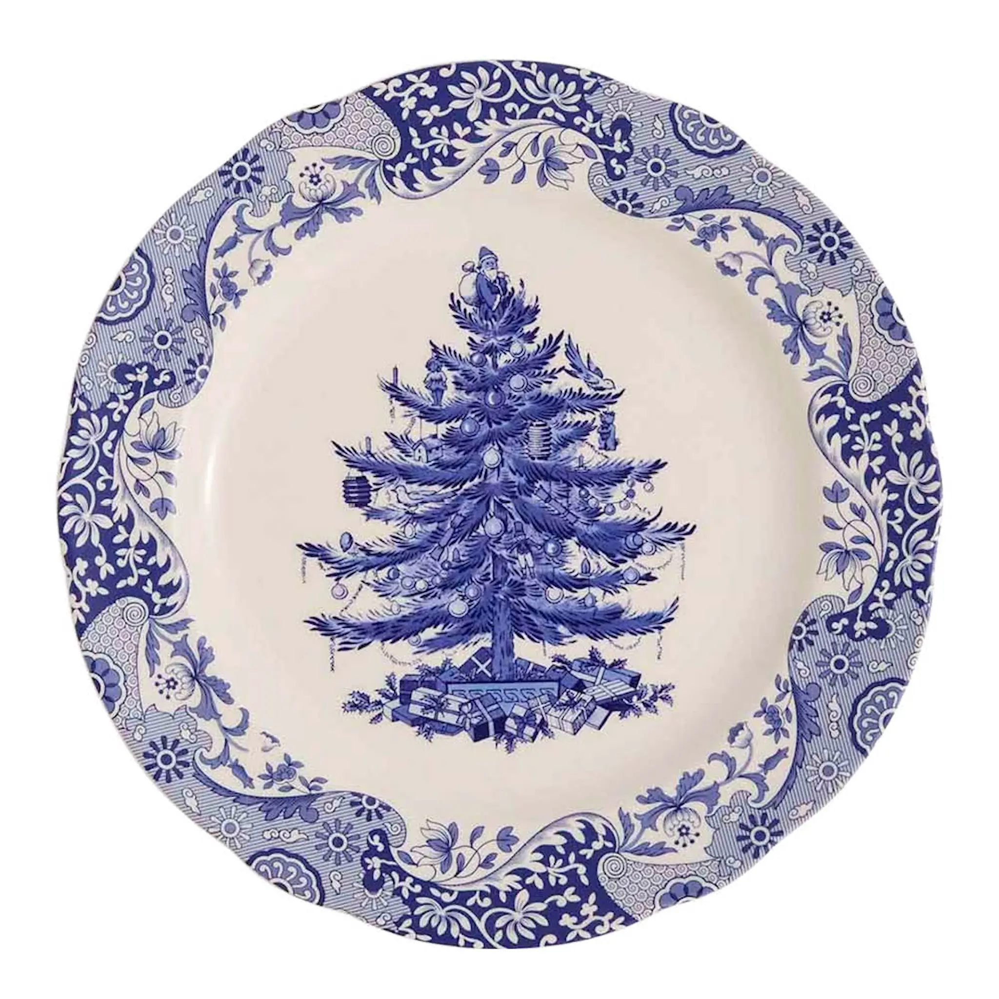 Spode Blue Italian Christmas Tree -alatelautanen 31 cm sininen/valkoinen