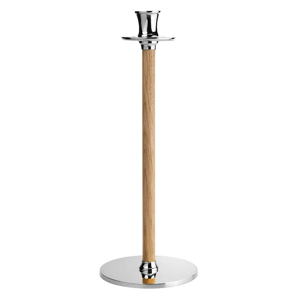 Alto Basso lysestake L 35 cm forniklet messing/eik
