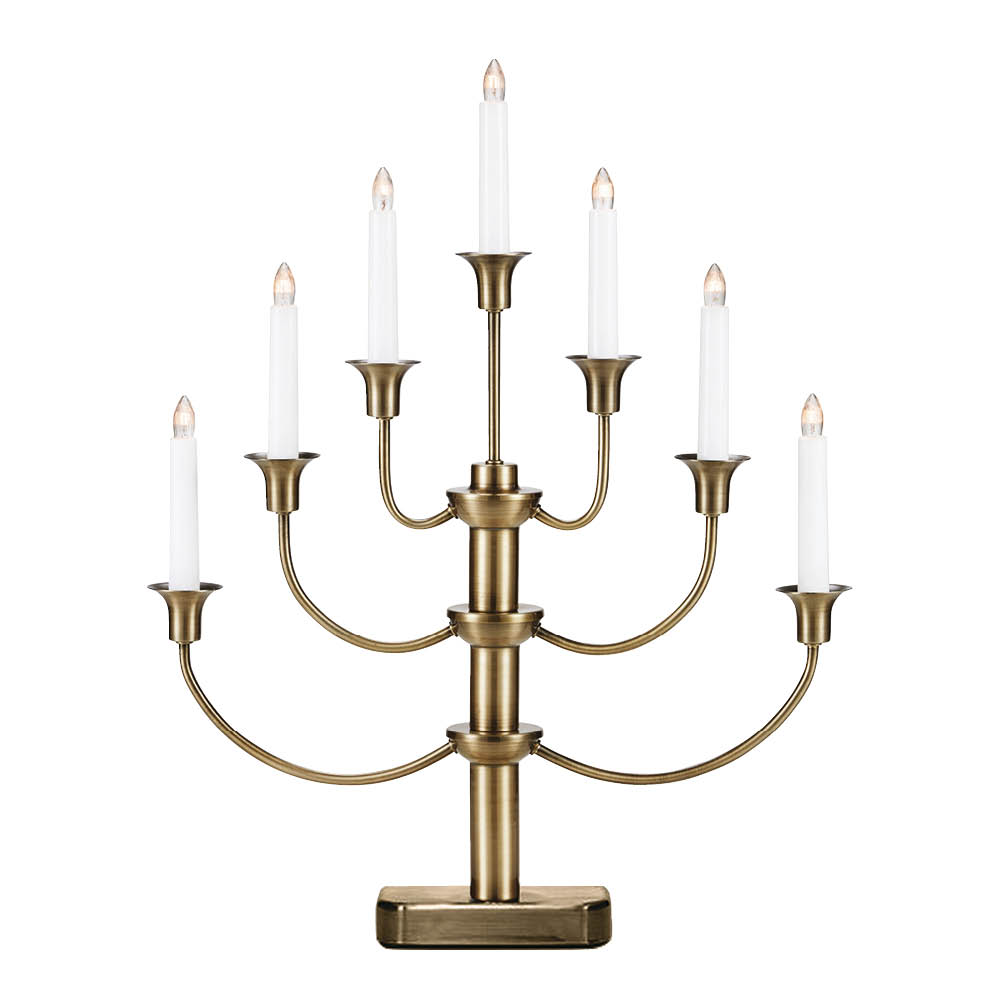 Markslöjd - Gylling Adventtikynttelikkö 7 Lamppua 53 cm Antiikkimessinki
