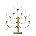 Gylling adventsljusstake 7 ljus 53 cm antik mässing