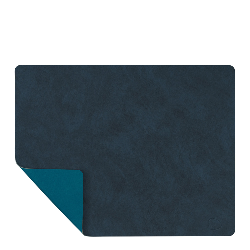 LIND DNA - Square Nupo Pöytätabletti kaksipuolinen 35x45 cm Midnight Blue/Petrol