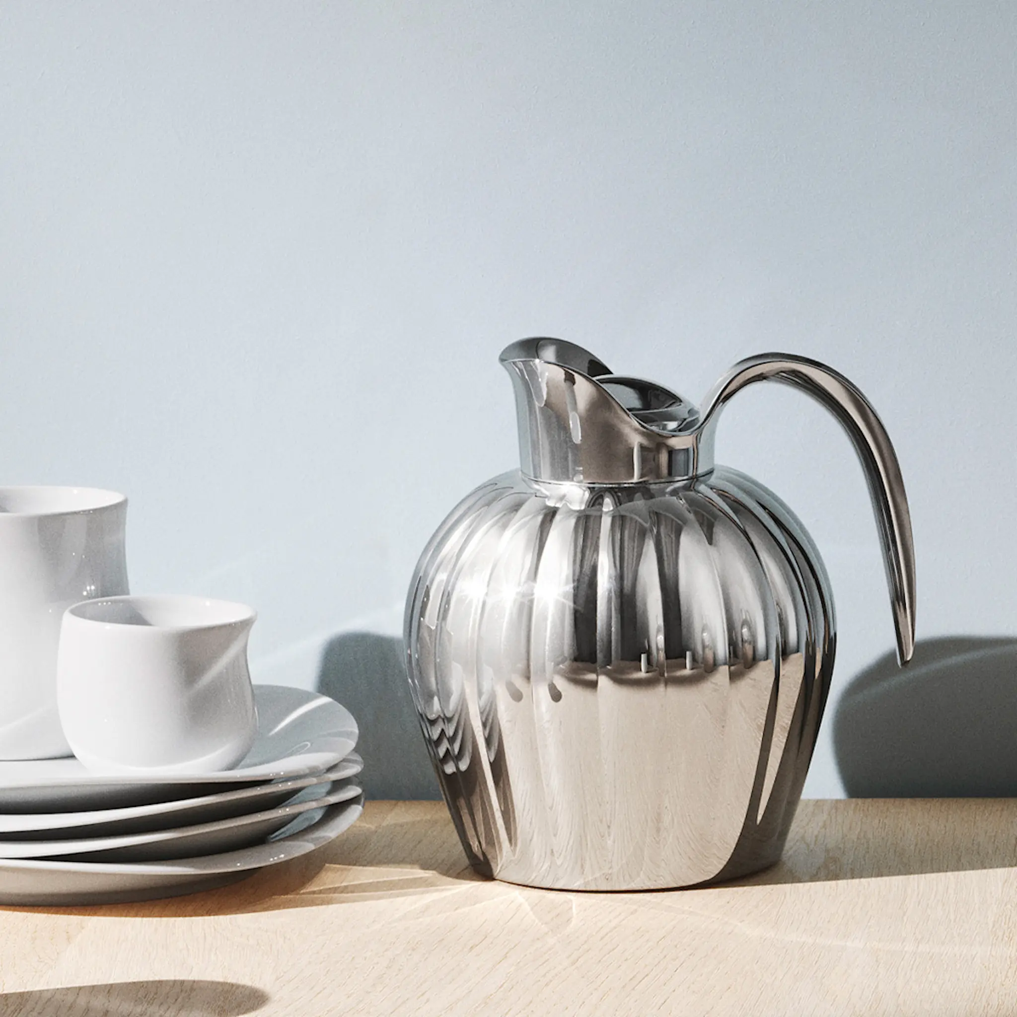 Georg Jensen Bernadotte termokanne 0,8L stål hover