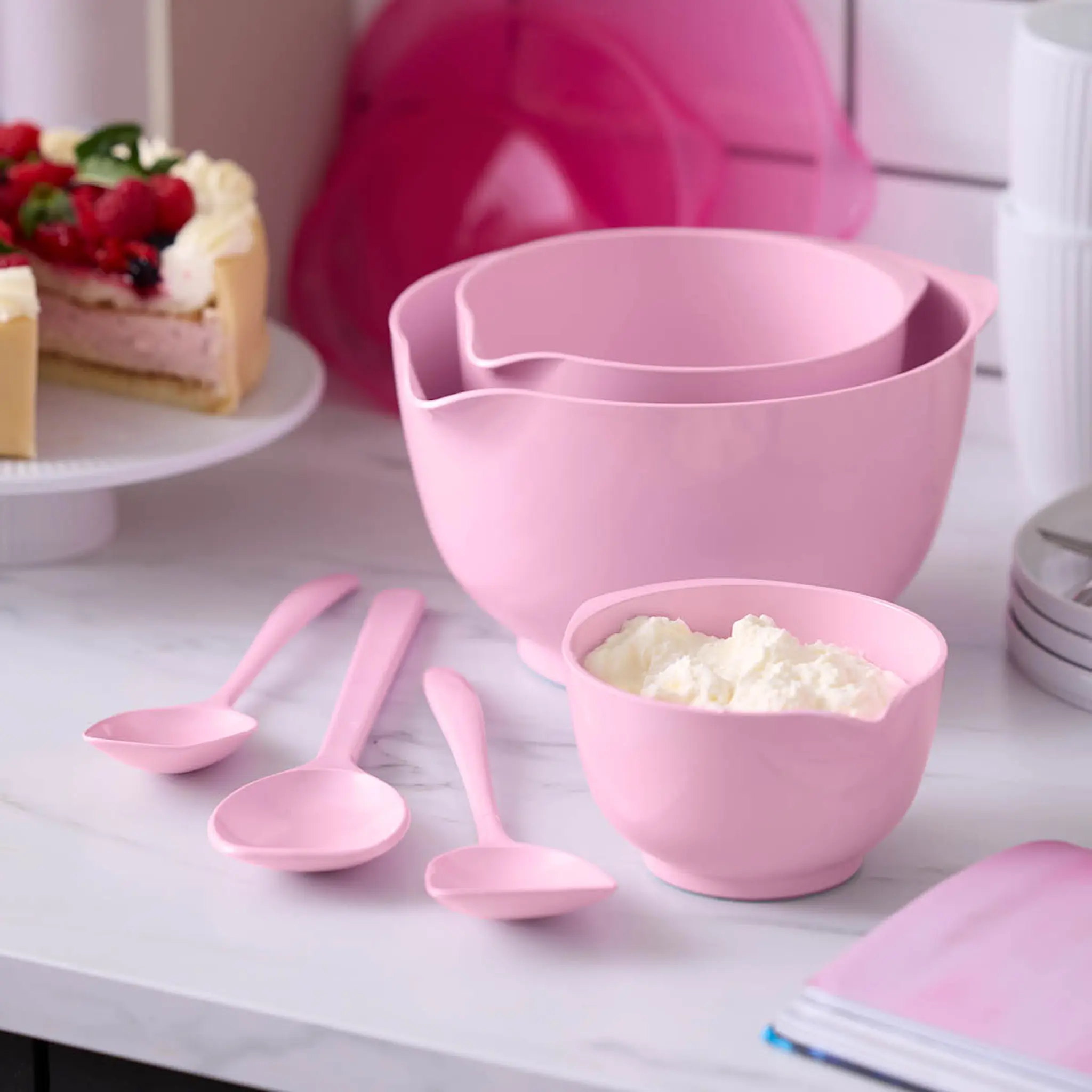Rosti Classic grytskedsset 3-pack Rosa Bandet