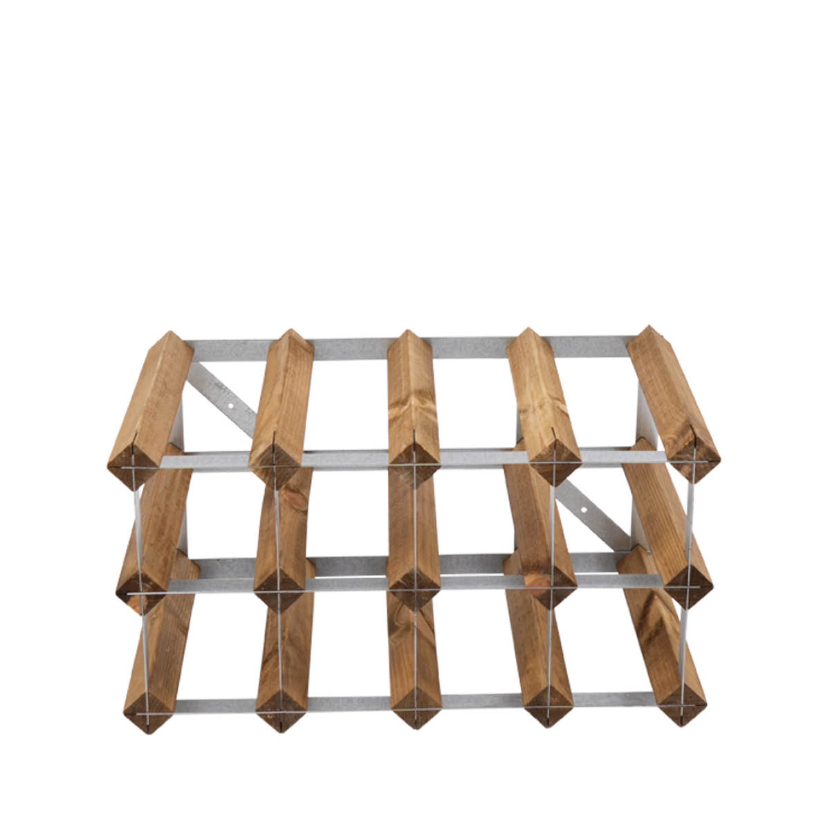 Traditional Wine Rack Vinstativ 12 flasker montert lys eik