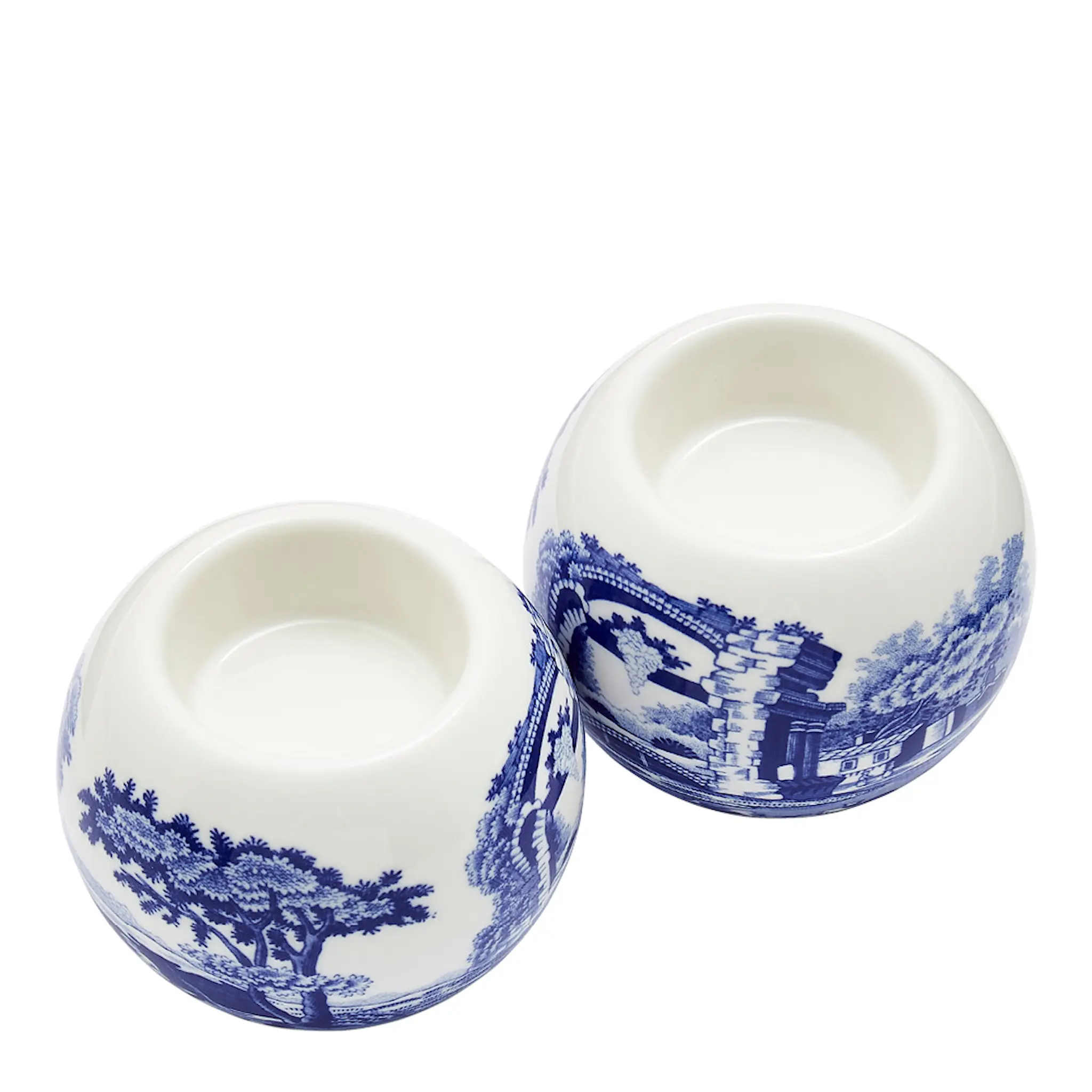 Spode Blue Italian ljuslykta 2-pack blå/vit