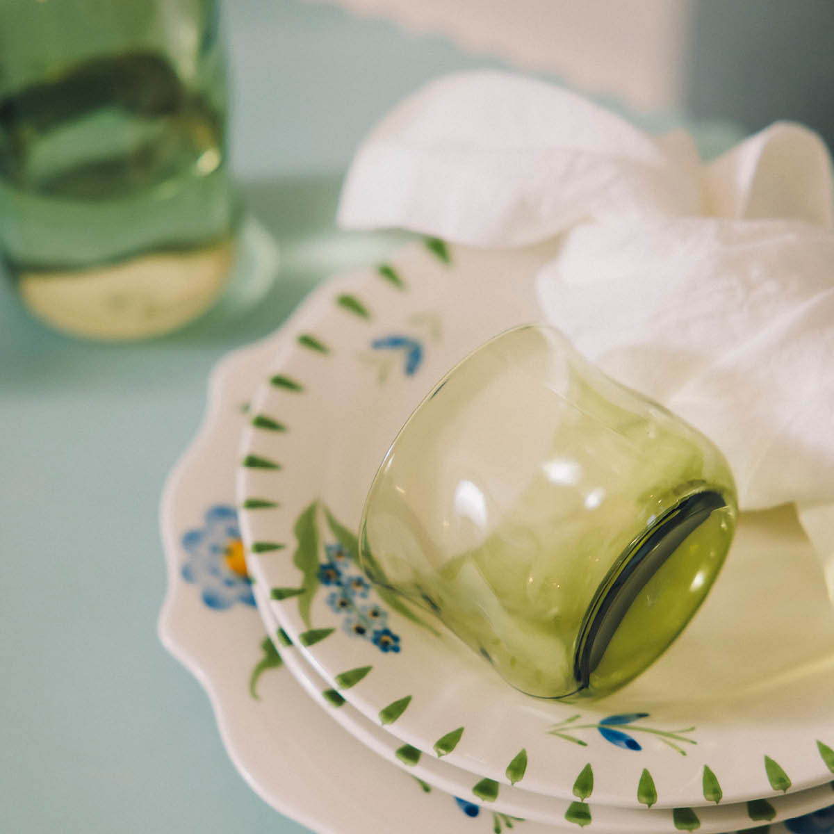 Paveau Swirl tumbler glass small 24 cl 2 stk Moss