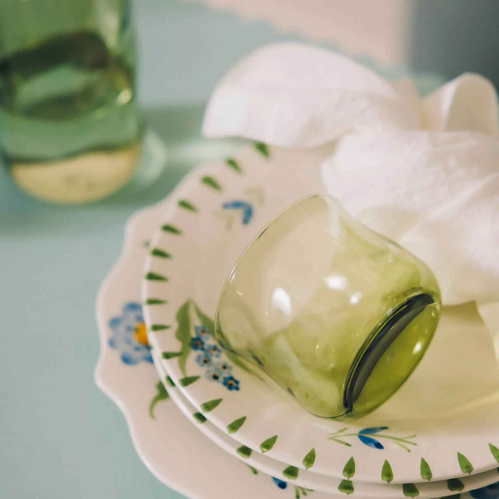 Paveau Swirl tumbler glass small 24 cl 2 stk Moss