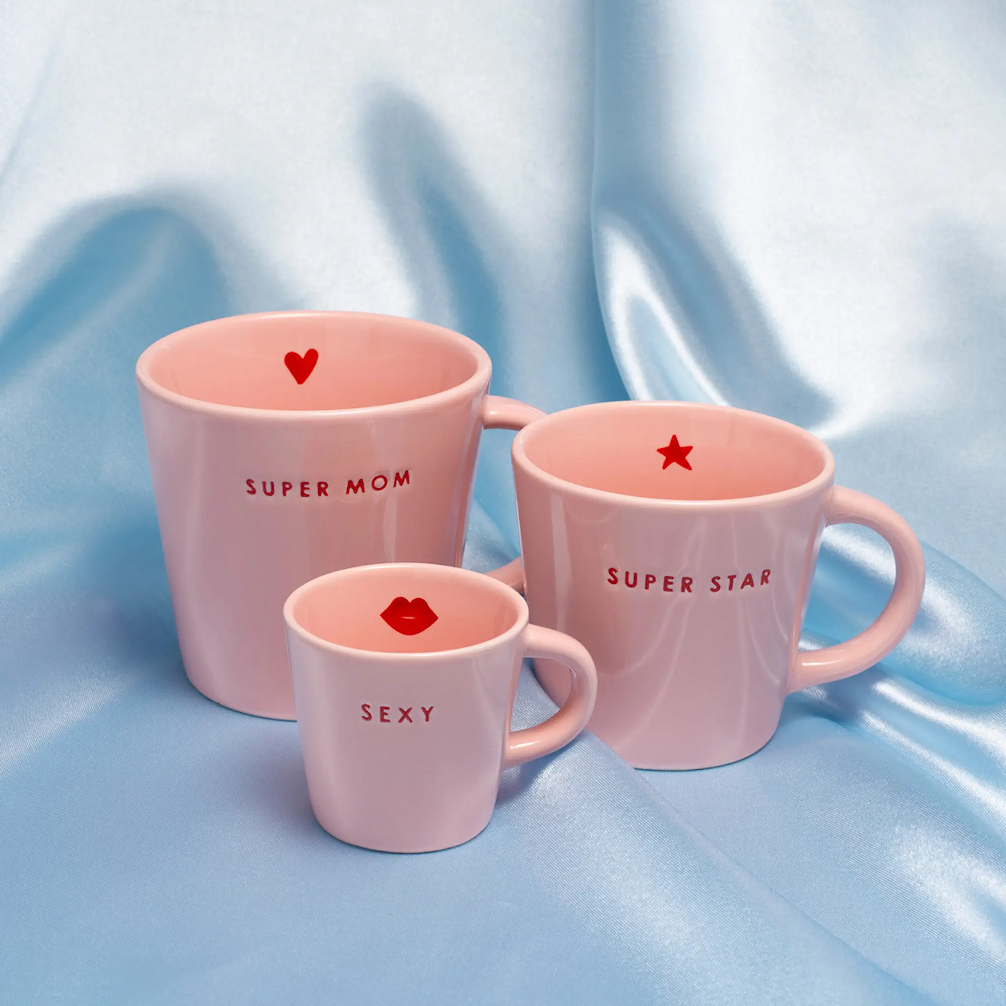 Vondels Classic Cups mugg 35 cl SUPER MOM rosa