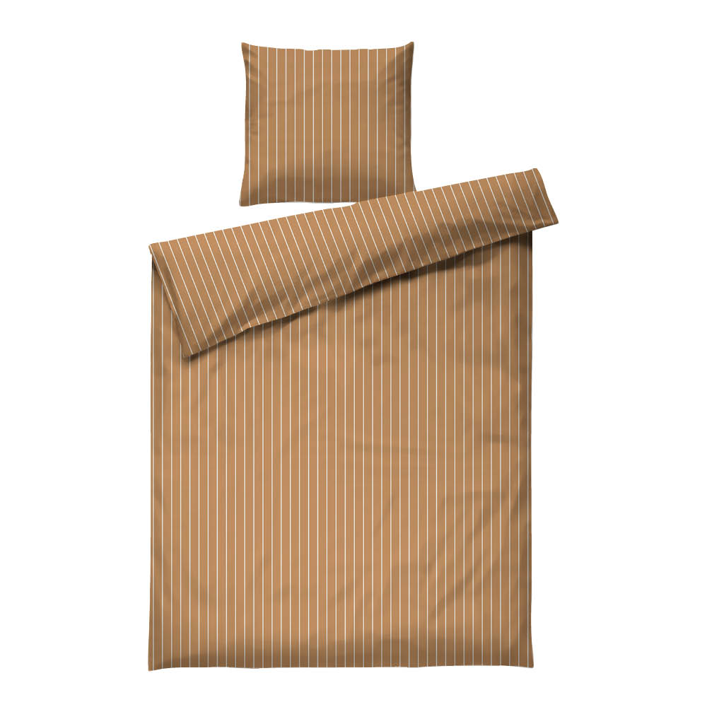Juna Soft påslakanset 140x220 cm karamell/offwhite