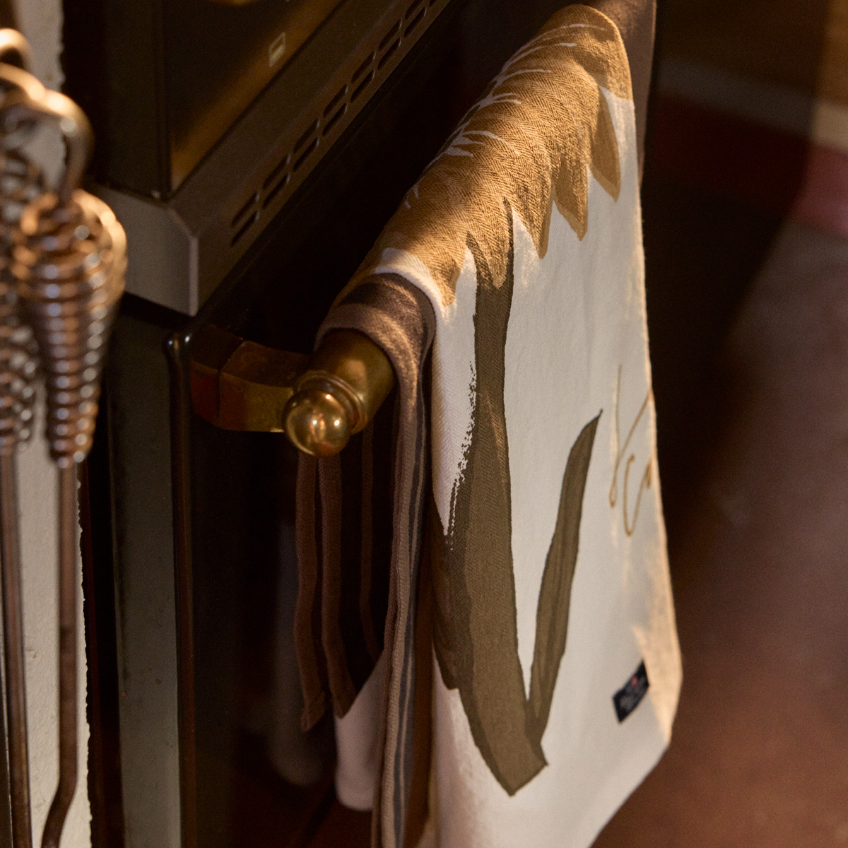 Lexington Kjøkkenhåndkle i bomull solsikke 70x50 cm hvit/beige