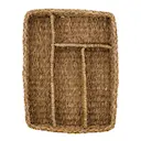 Naba förvaringskorg med fack 27x35 cm sjögräs