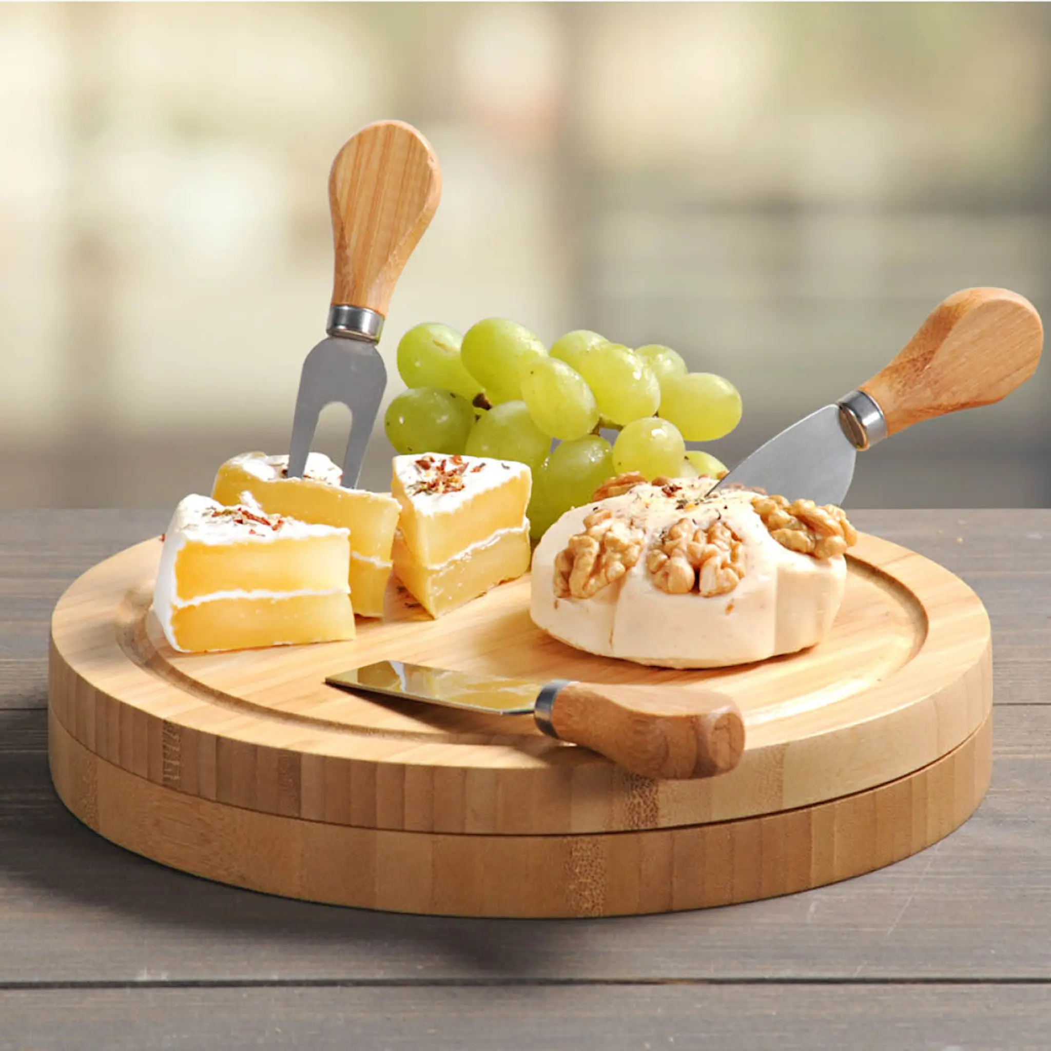 Kesper Juustotarjotin juustoaterimilla 23 cm bambu