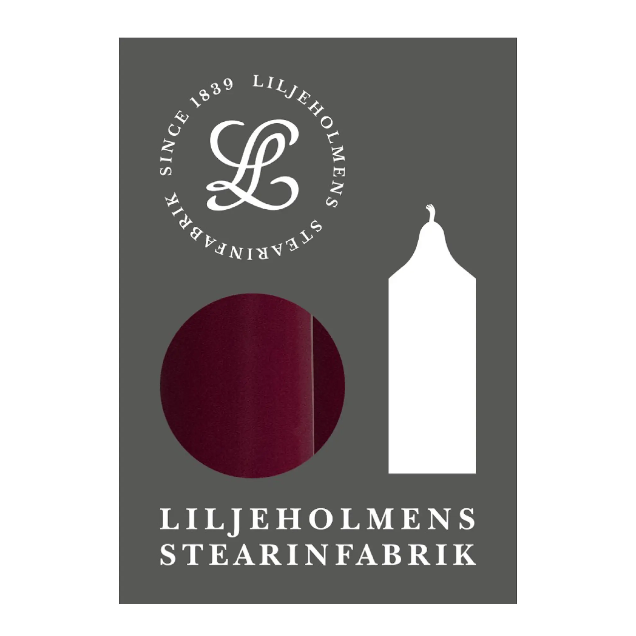 Liljeholmens Kupé stearinljus 11 cm 4-pack vinröd