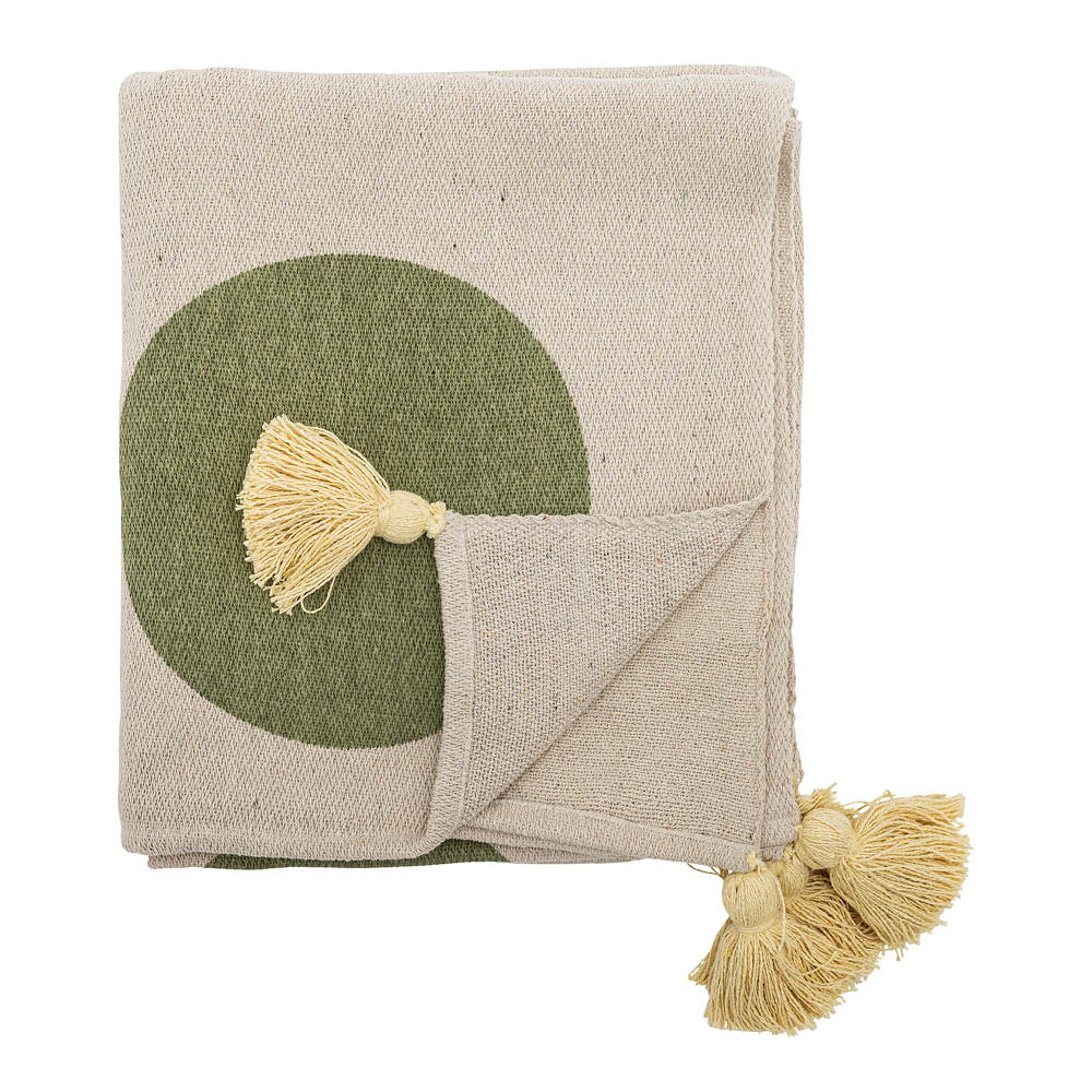 Bloomingville MINI Clennie pläd 160x130 cm natur/multi