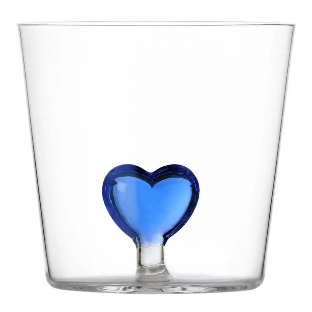 Cuore vannglass 35 cl hjerte blå