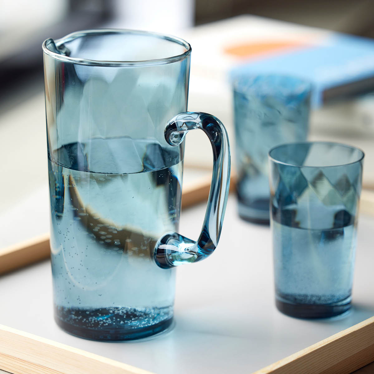 Lyngby Glas Vienna Kanna 1,8 L Blå