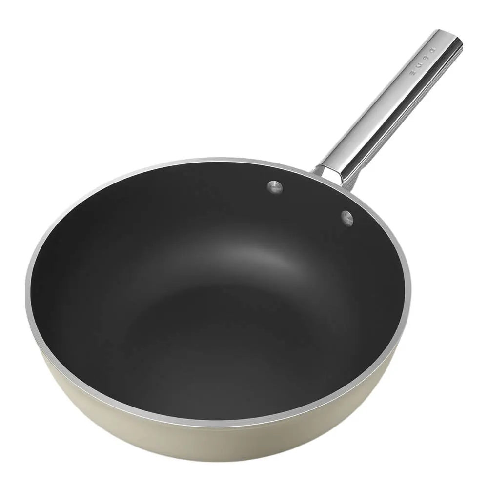 Wokpanne 30 cm keramisk krem