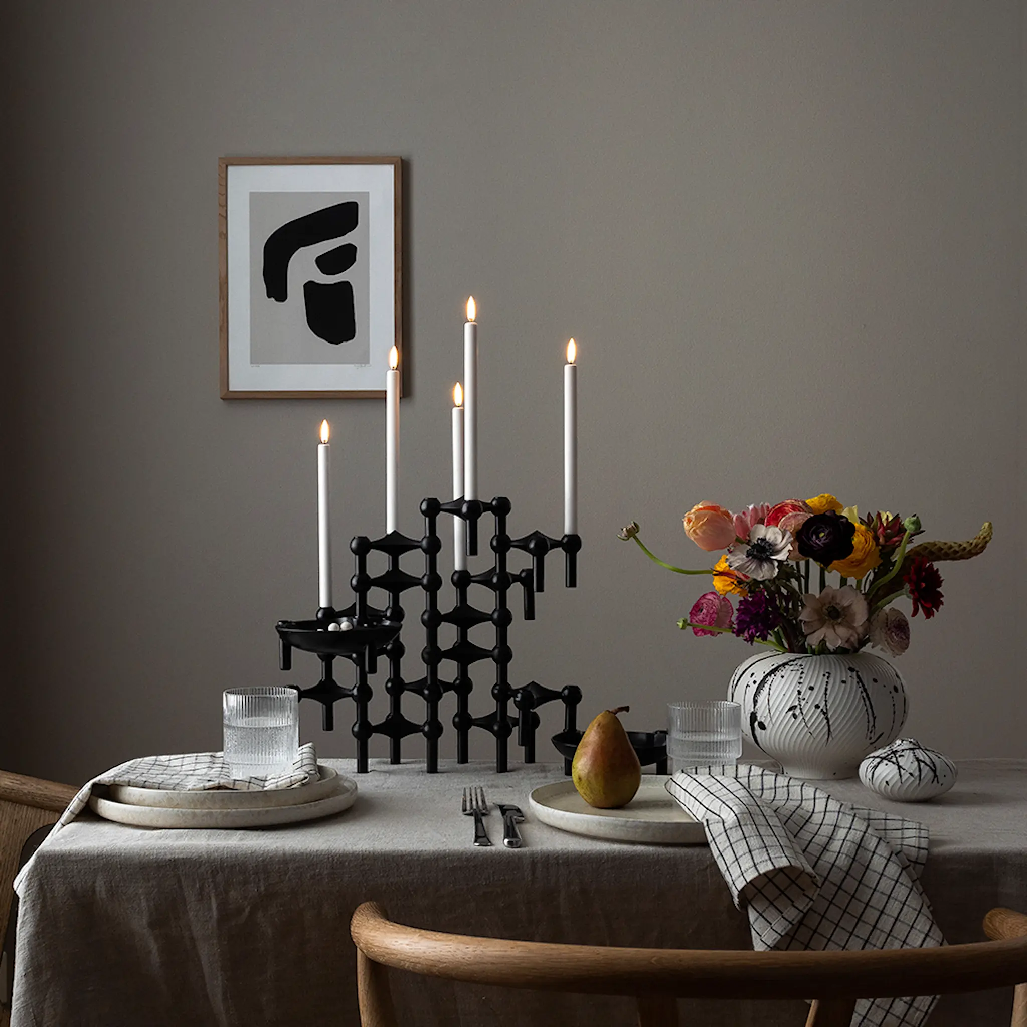 Stoff Nagel Stoff Nagel ljusstake 1-pack Svart