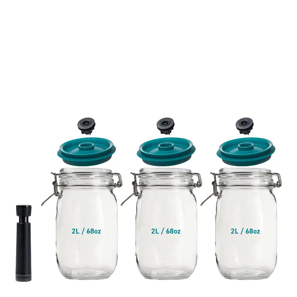 Airtender Vakuumtiivistysastiat 2 L 3 kpl Vihreä