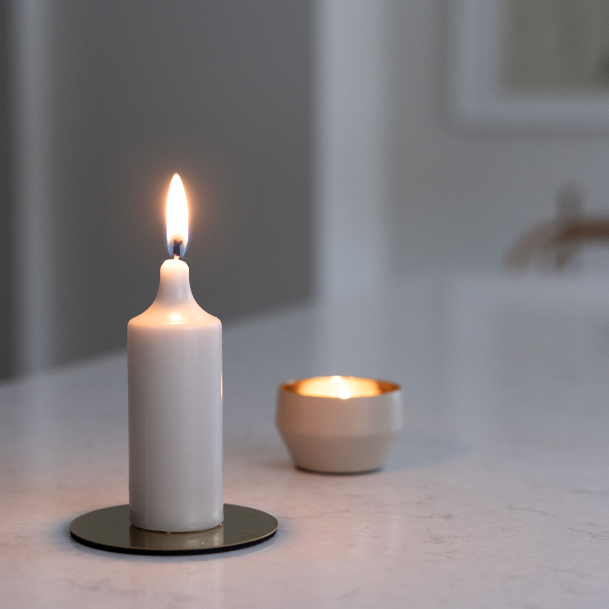 Liljeholmens Kupé Pöytäkynttilä 11 cm 4 kpl Harmaa