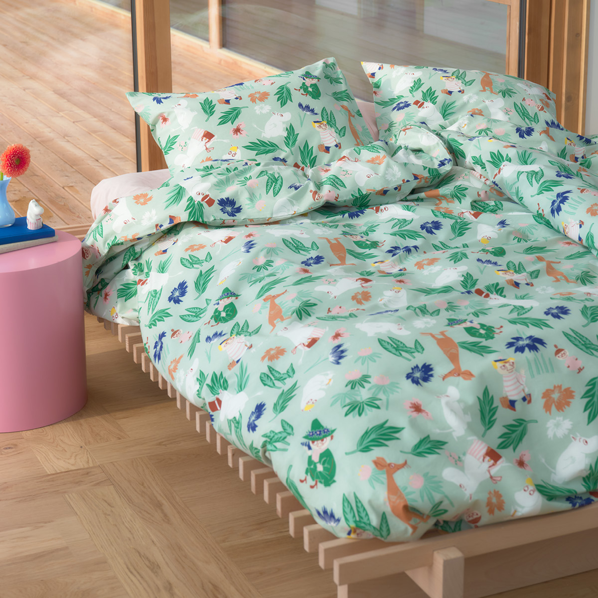 Moomin Arabia Mummi putetrekk 50x60 cm blomsterhage