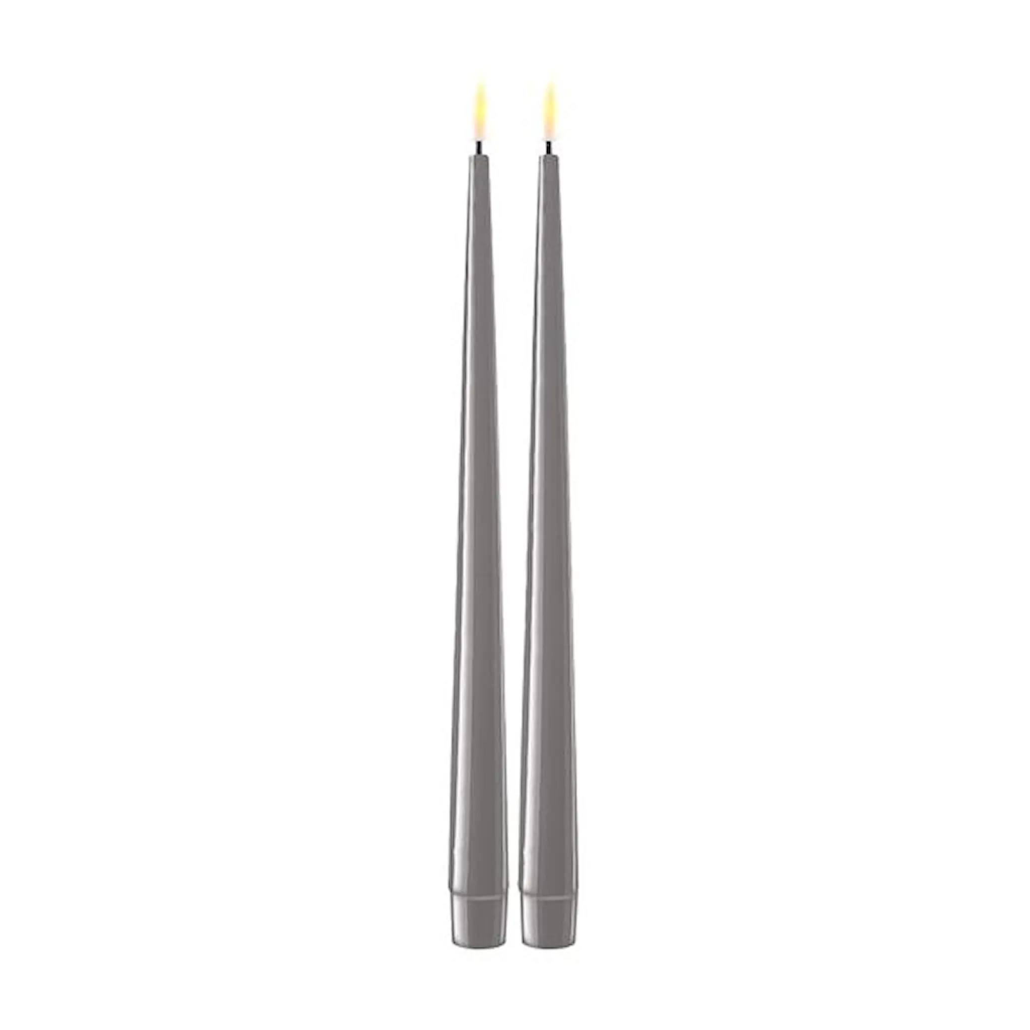 DeluxeHomeart Middagsljus Led 28 cm 2-pack Grå
