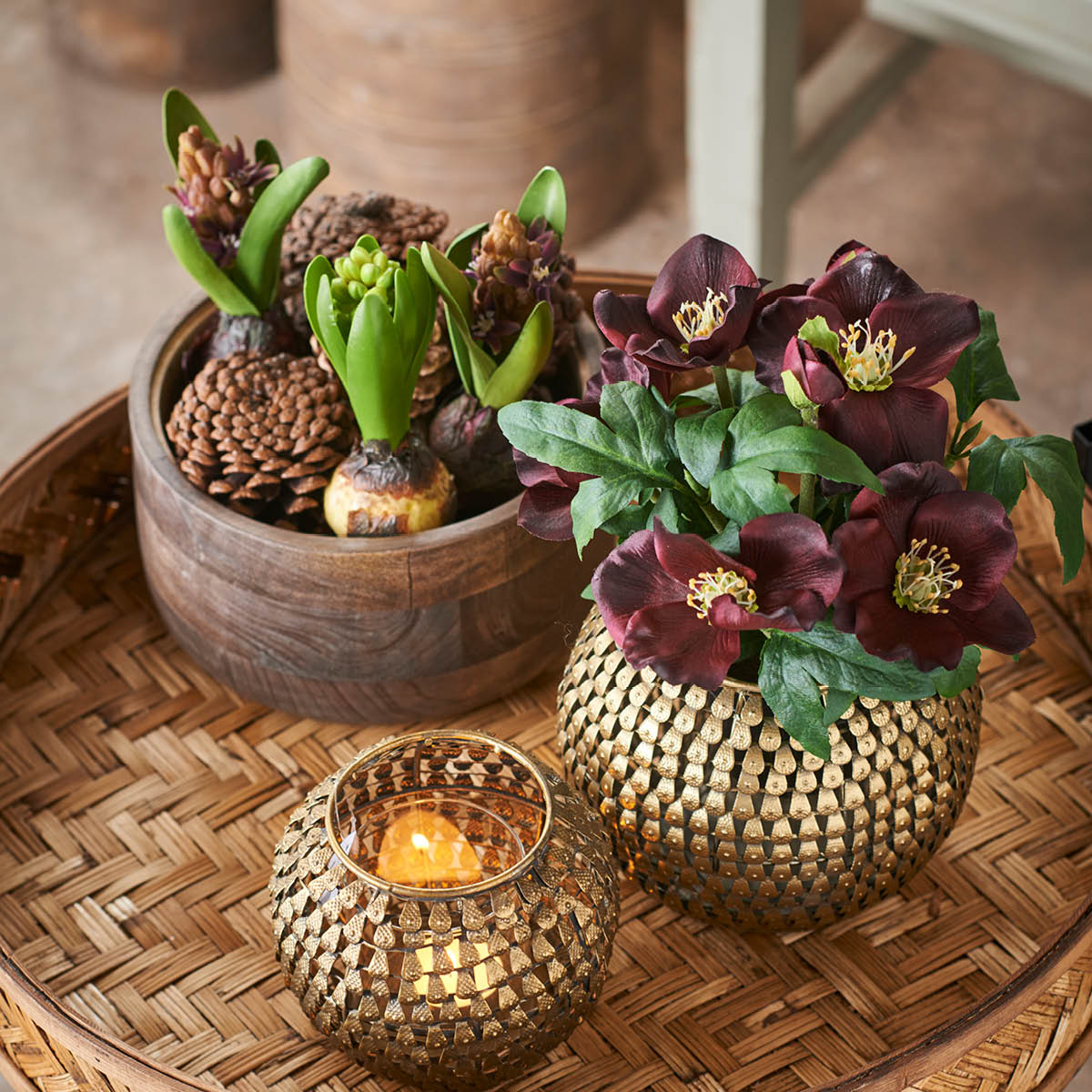 Mr Plant Julerose 57 cm rød