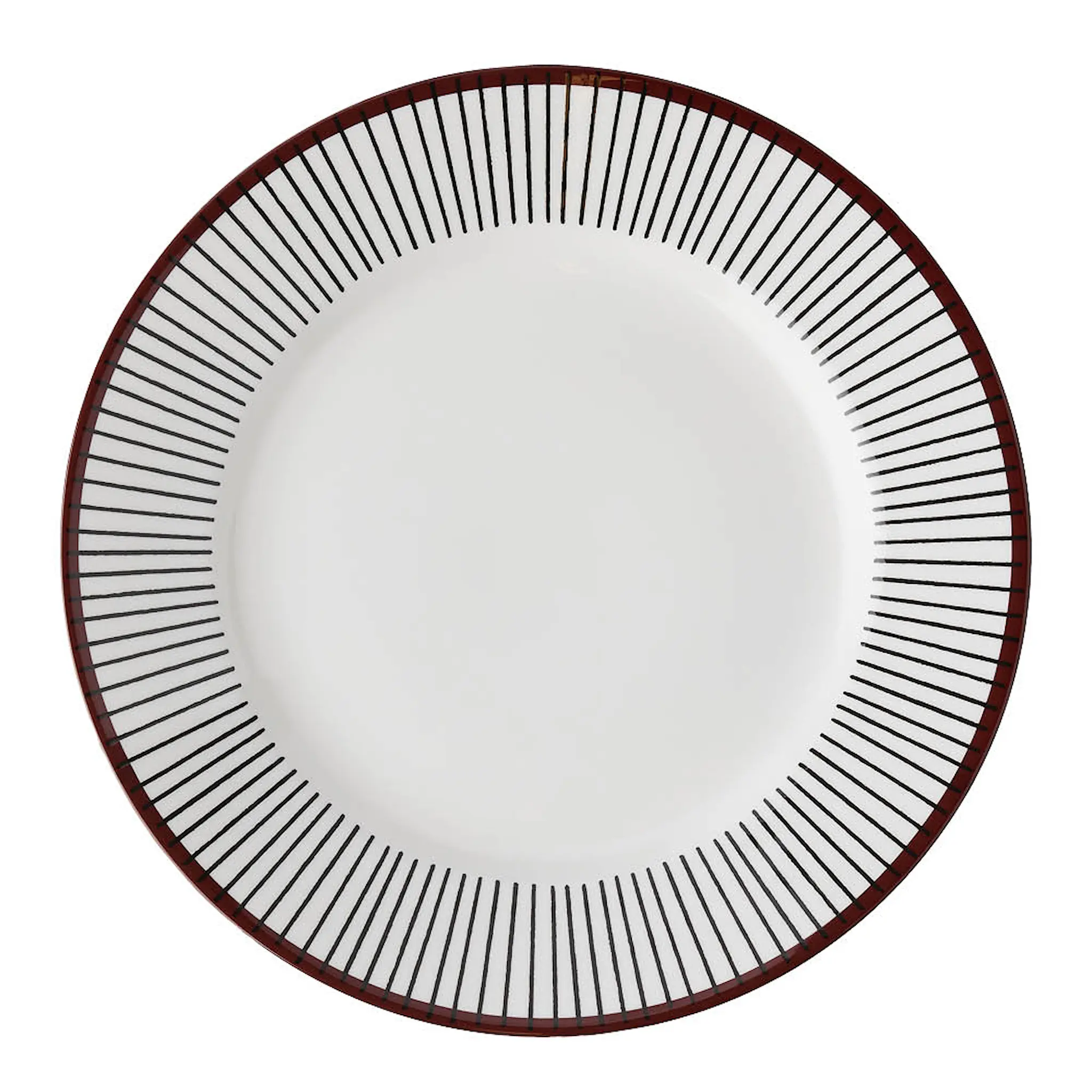 Gustafsberg Ribb lautanen 28 cm ruskeamusta