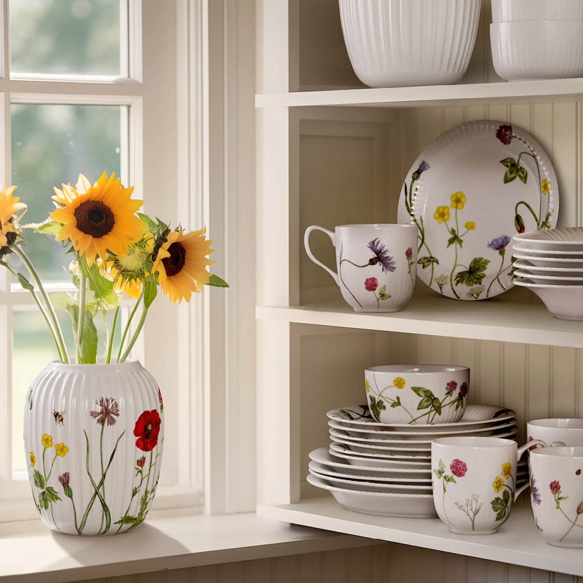 Kähler Hammershøi Summer tallrik 22 cm wild flowers