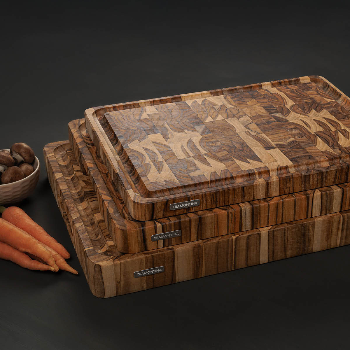 Tramontina Skärbräda teak 45x34 cm natur