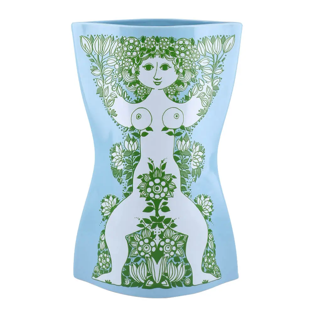 Nina vase 28,5 cm lys blå/grønn