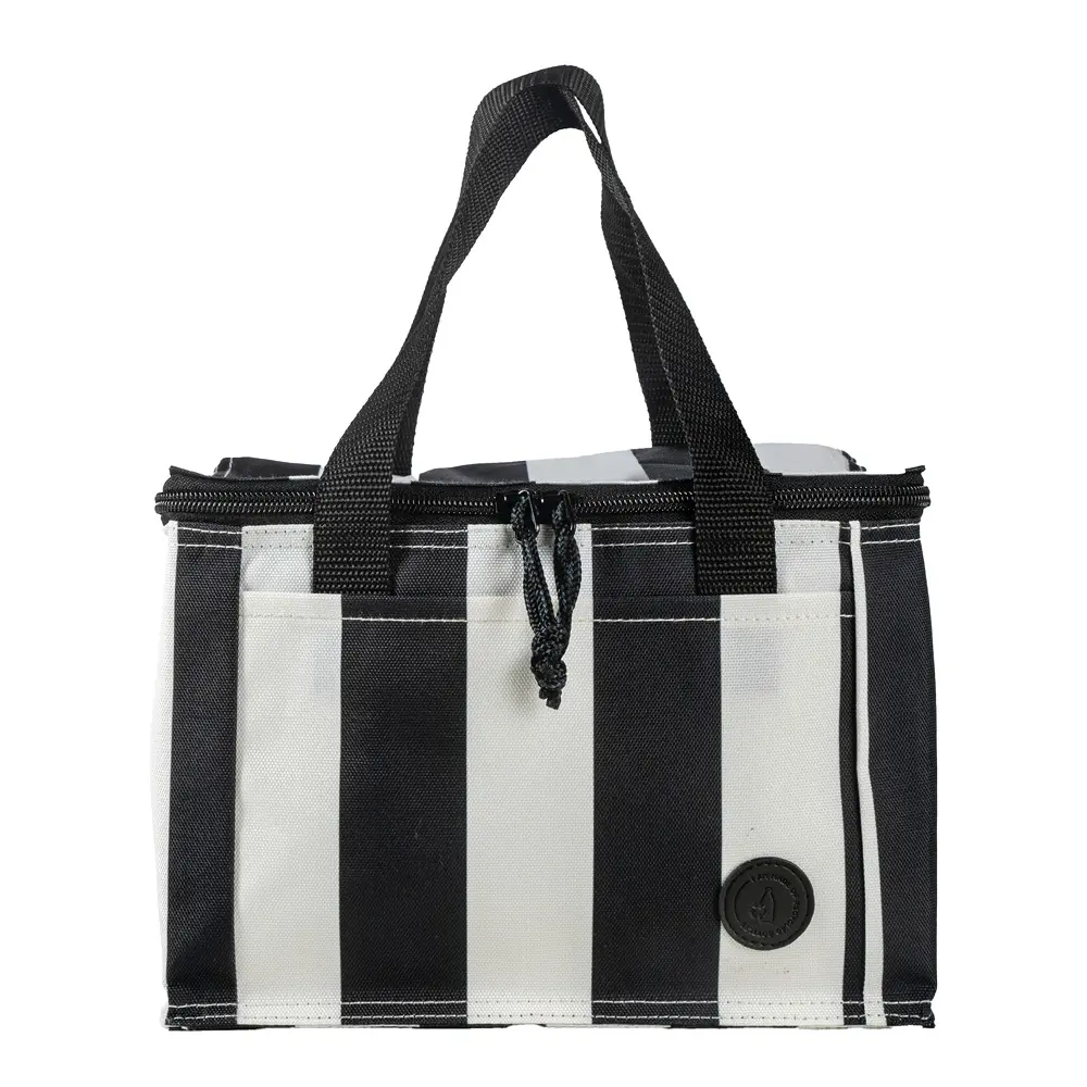 City stripet kjøleveske liten rPET svart/hvit