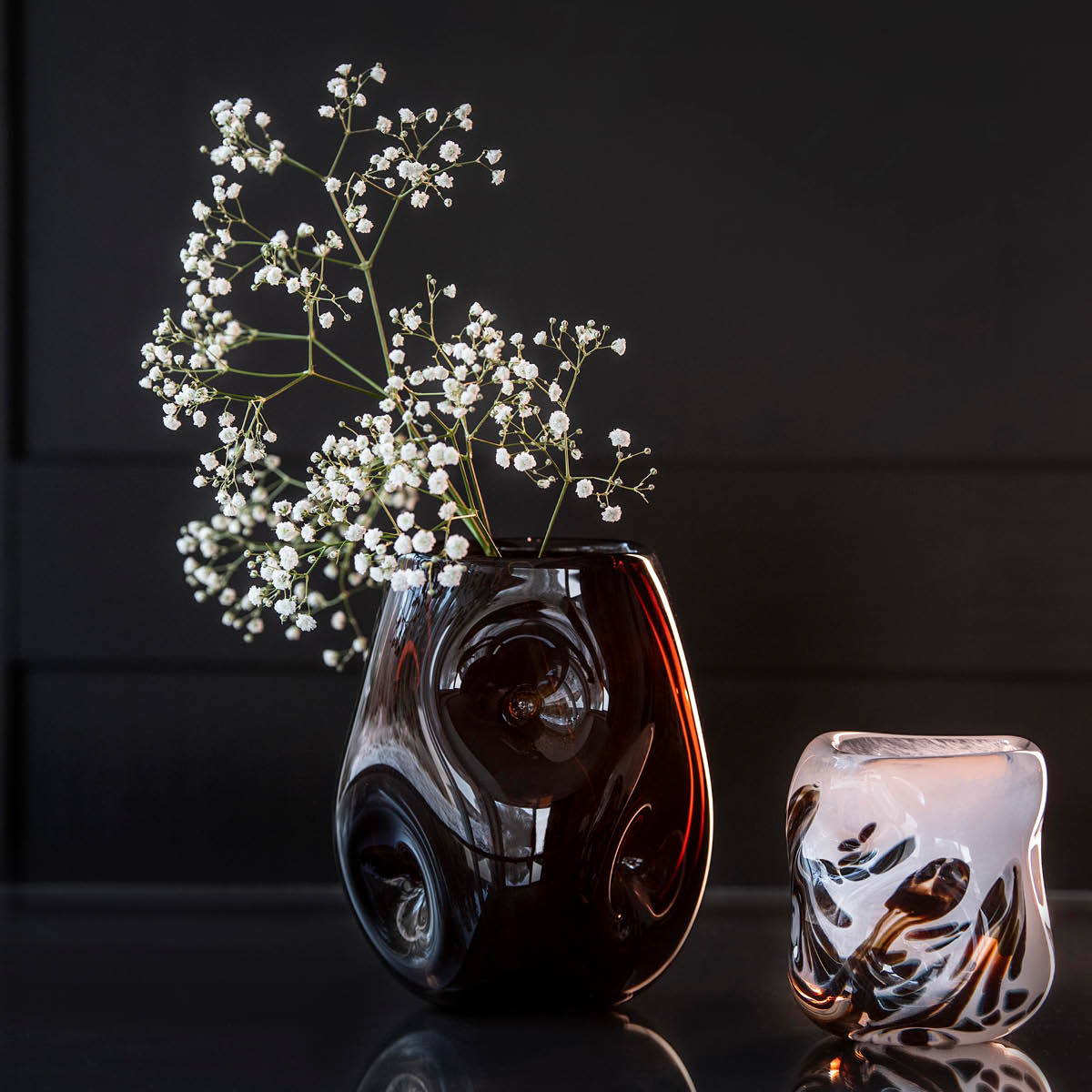 Magnor After Rain vase 20 cm brun