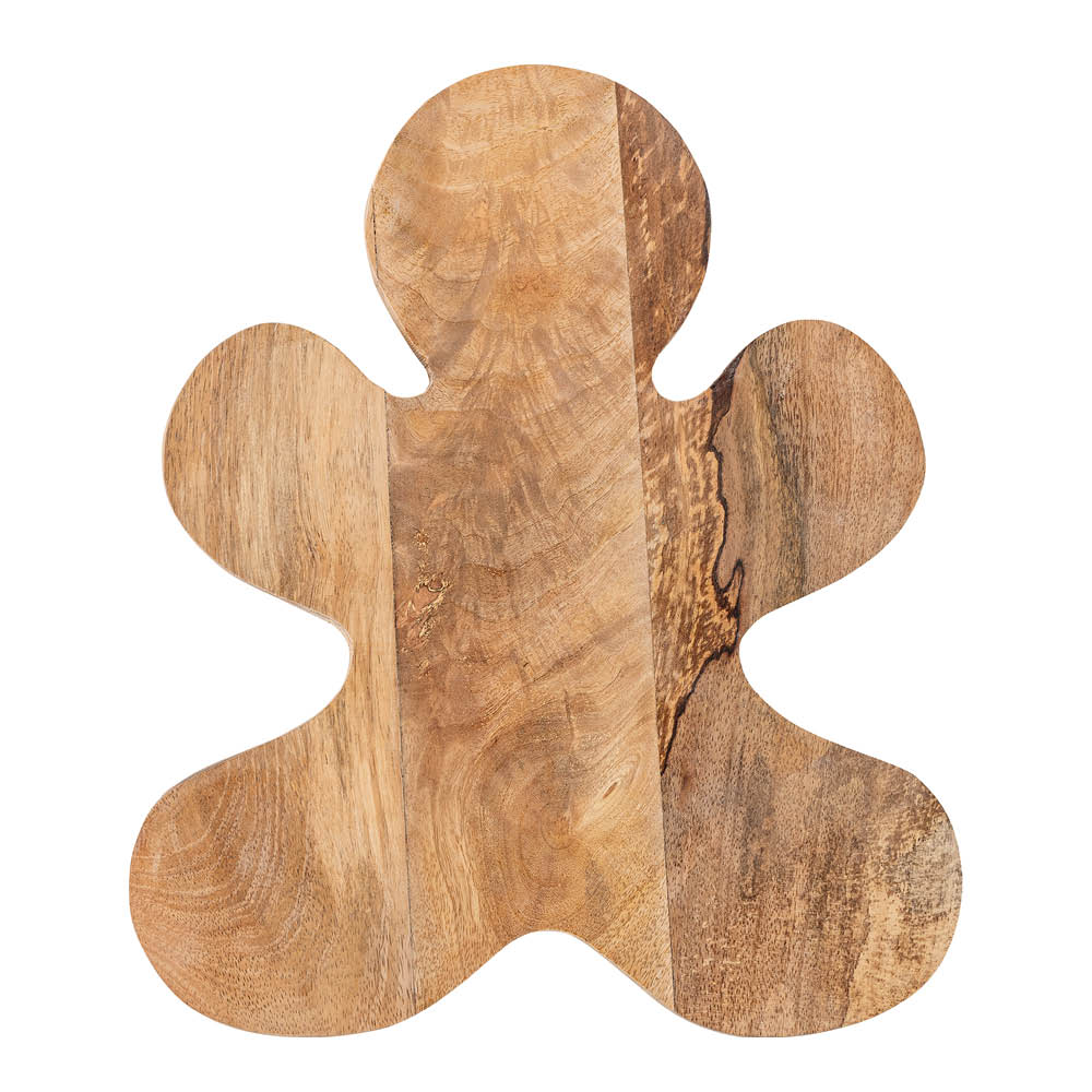 Bloomingville Ginnie serveringsbrett i mangotre 30x1,5x25 cm pepperkakemann