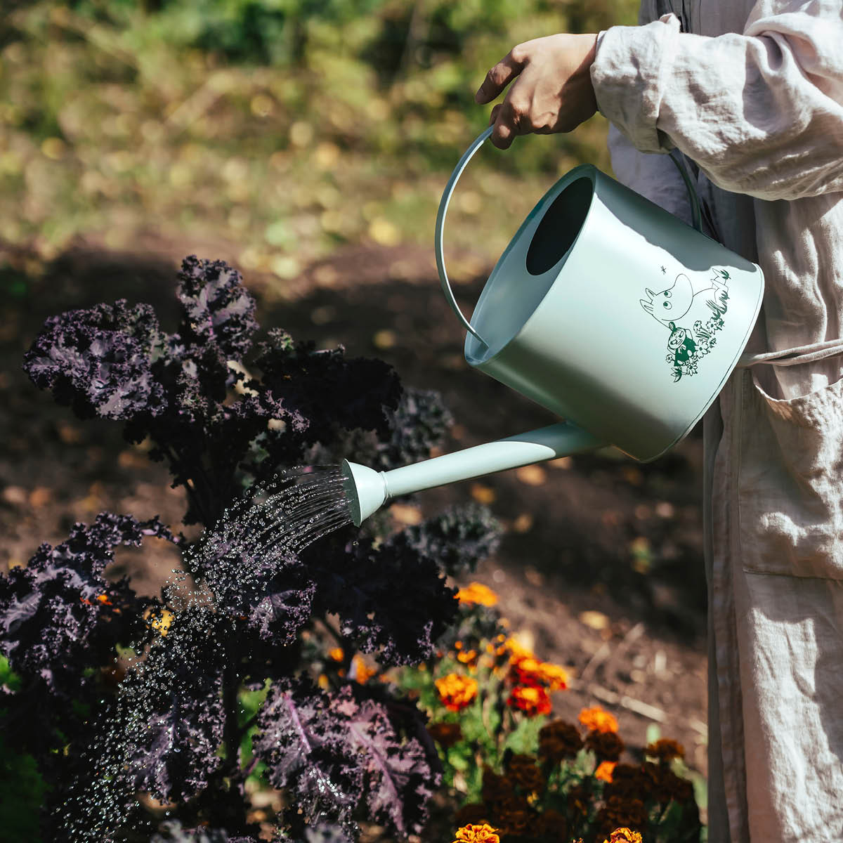 Muurla Mumin vattenkanna i plåt 4 L grön