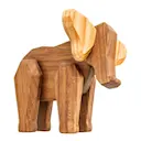 Mamma elefant träfigur 12 cm valnöt/ask