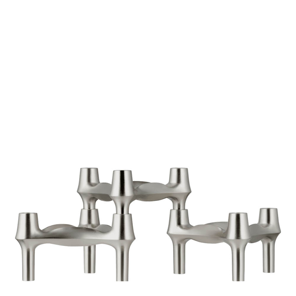 Stoff Nagel - BMF kynttilänjalka 6,7 cm 3 kpl harjattu kromi