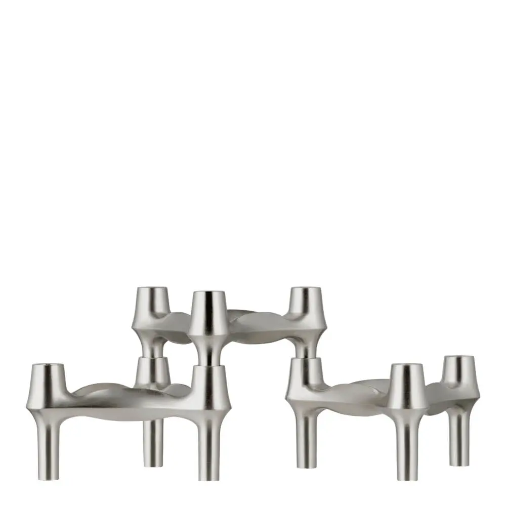 BMF kynttilänjalka 6,7 cm 3 kpl harjattu kromi