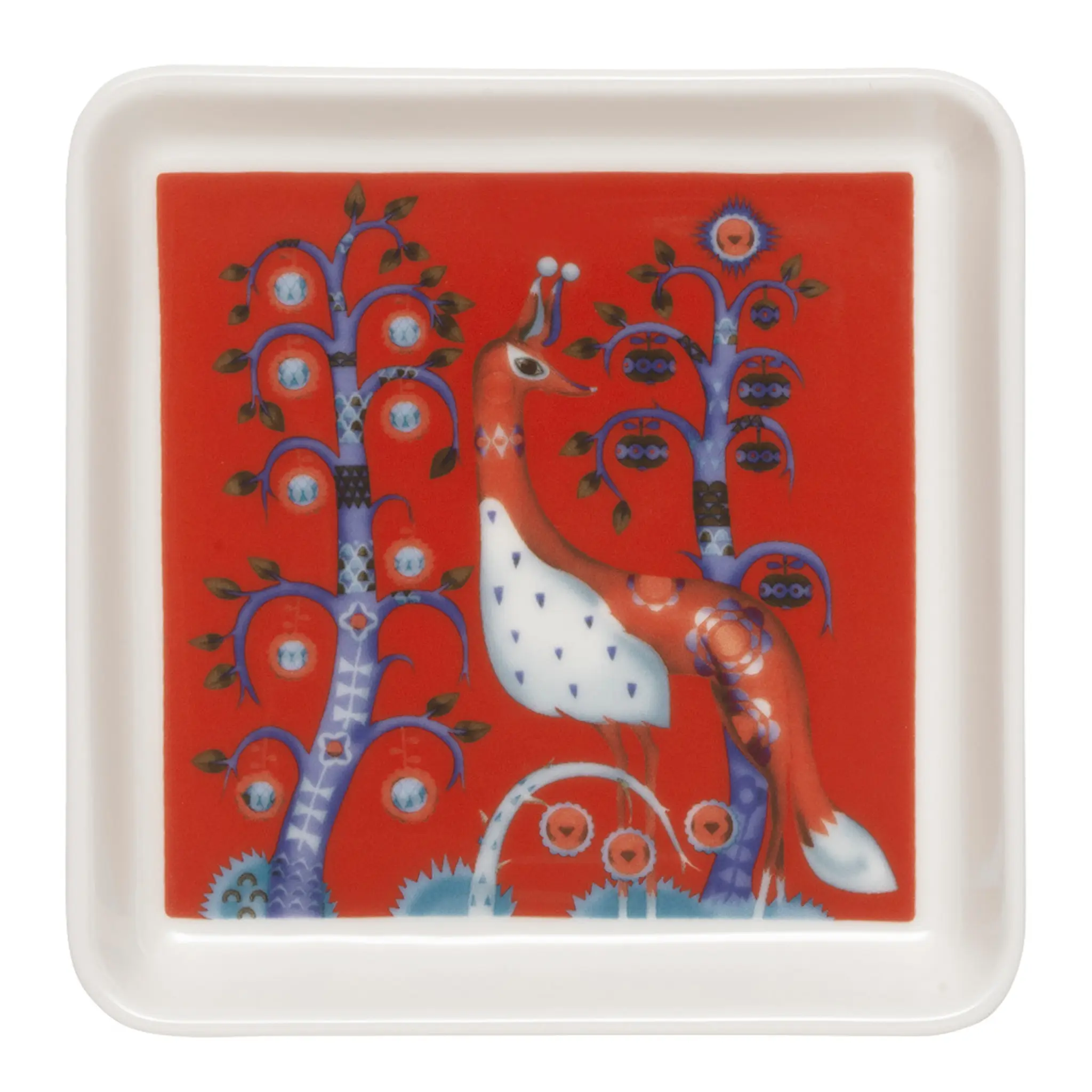 iittala Taika tallrik kvadrat 12x12 cm röd