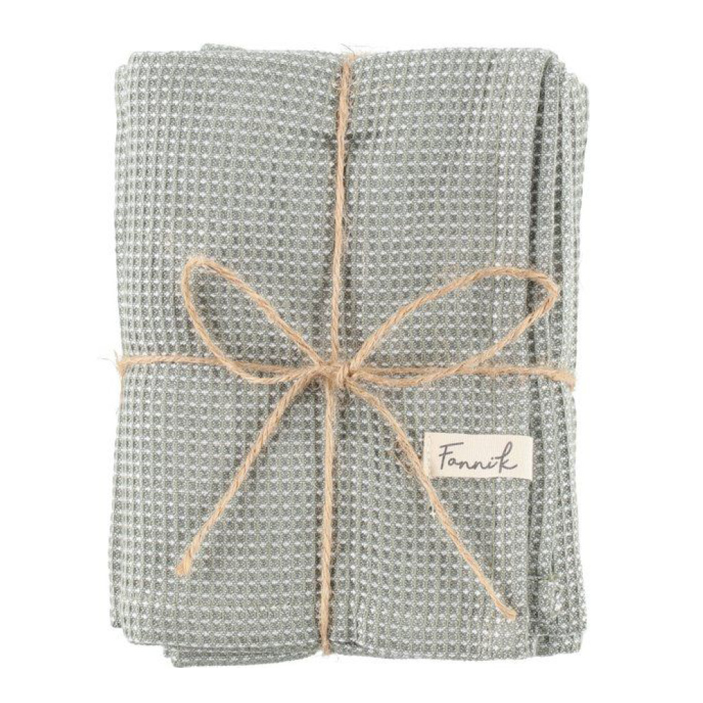 Fanni K Bamboo kökshandduk 2-pack 50x70 cm agavegrön
