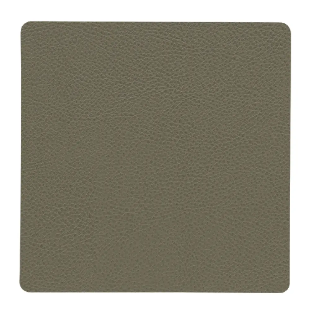 Leather Serene Square glassunderlag 10x10 cm moss