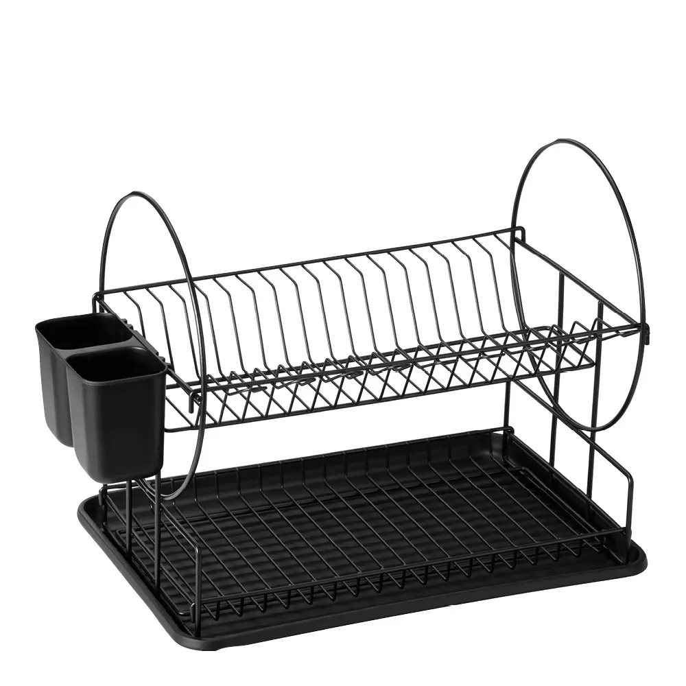 Disa Astiankuivausteline 2 kerrosta Musta