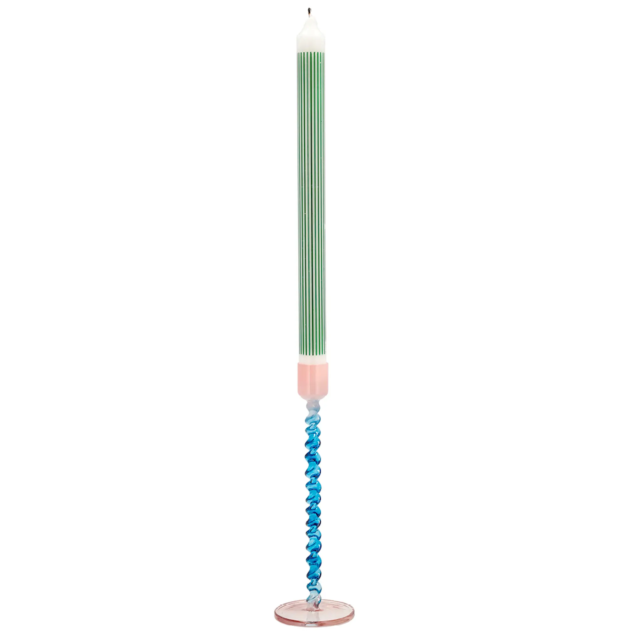 Villa Collection Styles Ljusstake Glas 20,3 cm Blå/Rosa
