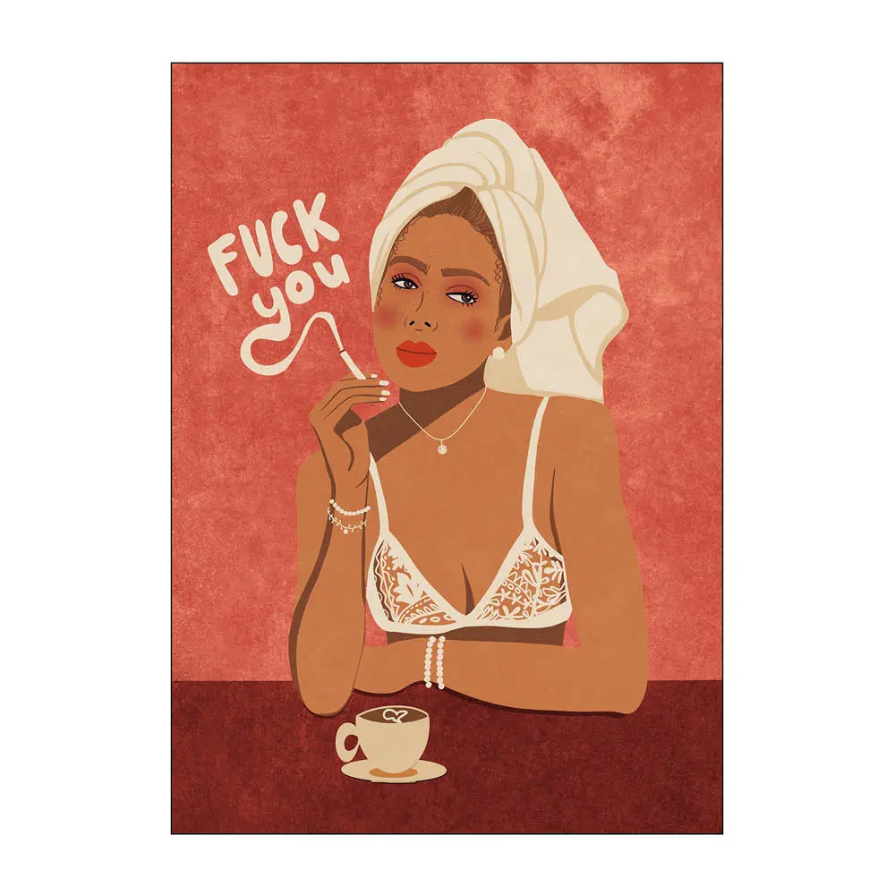 Raissa Oltmanns Juliste 30x40 cm Fuck you