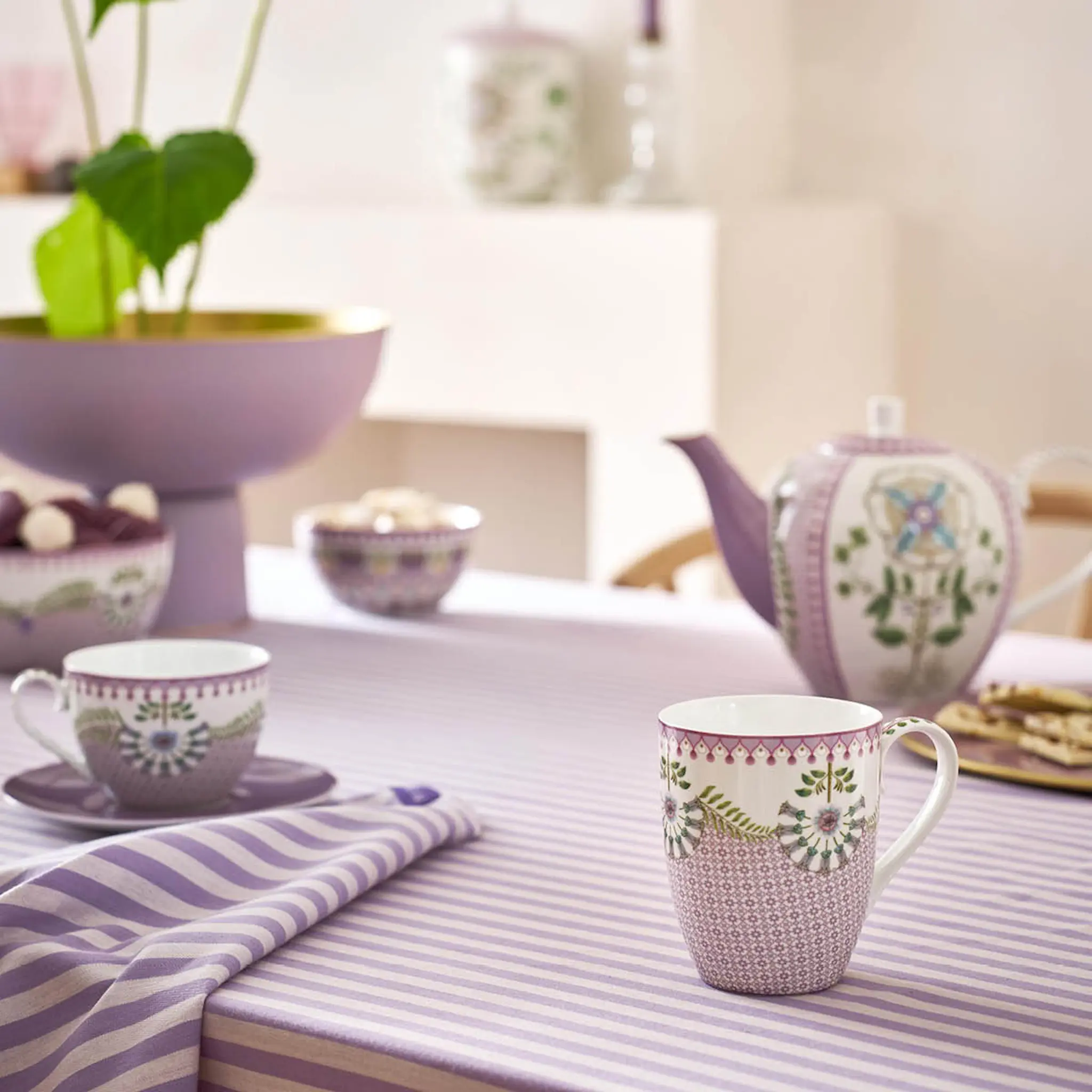 Pip Studio Lily & Lotus Muki 36,5 cl 2 kpl Off-white