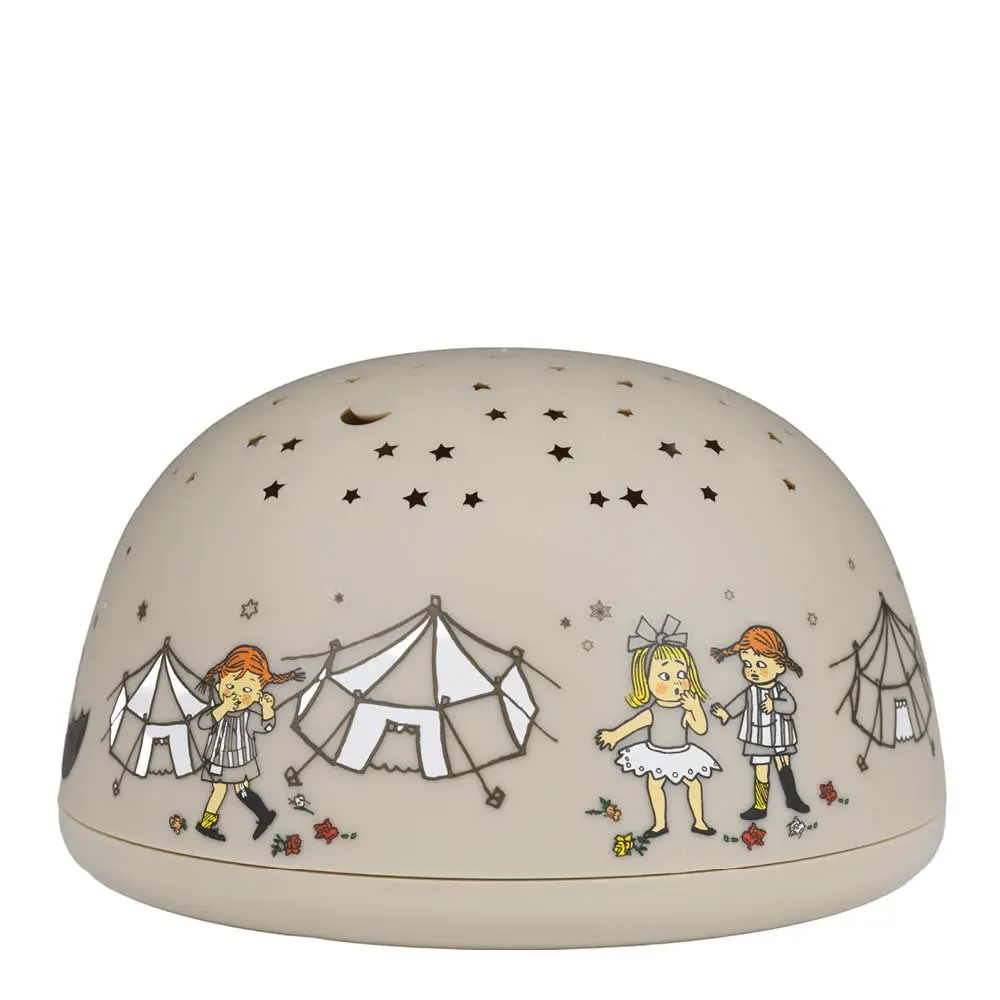 Pippi nattlys med stjernehimmel og musikk