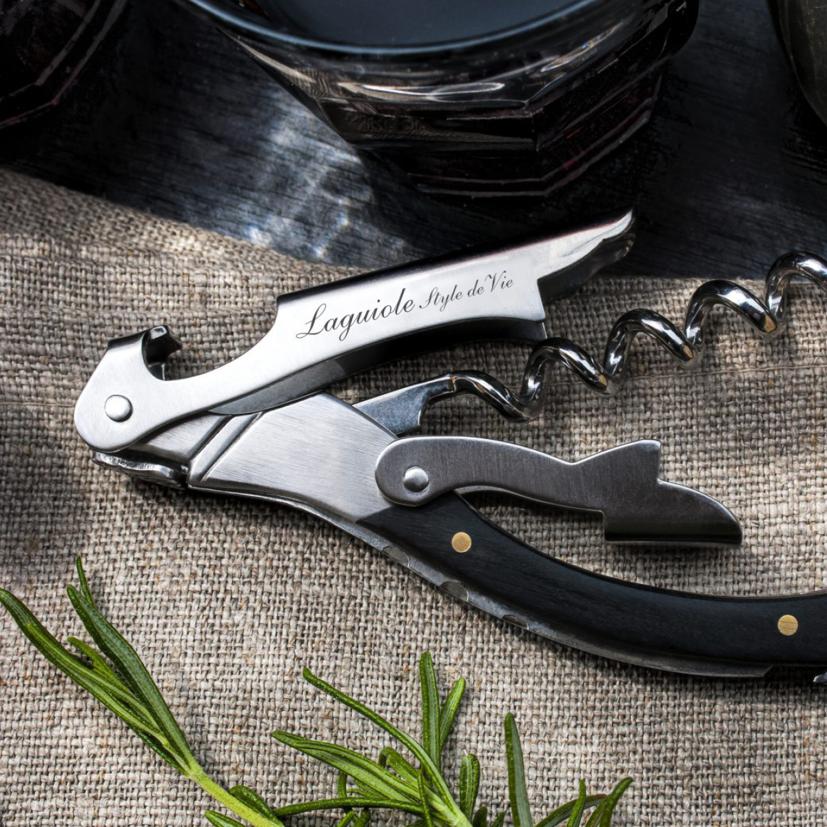 Laguiole Style de Vie Korkskruv svart ebenholts