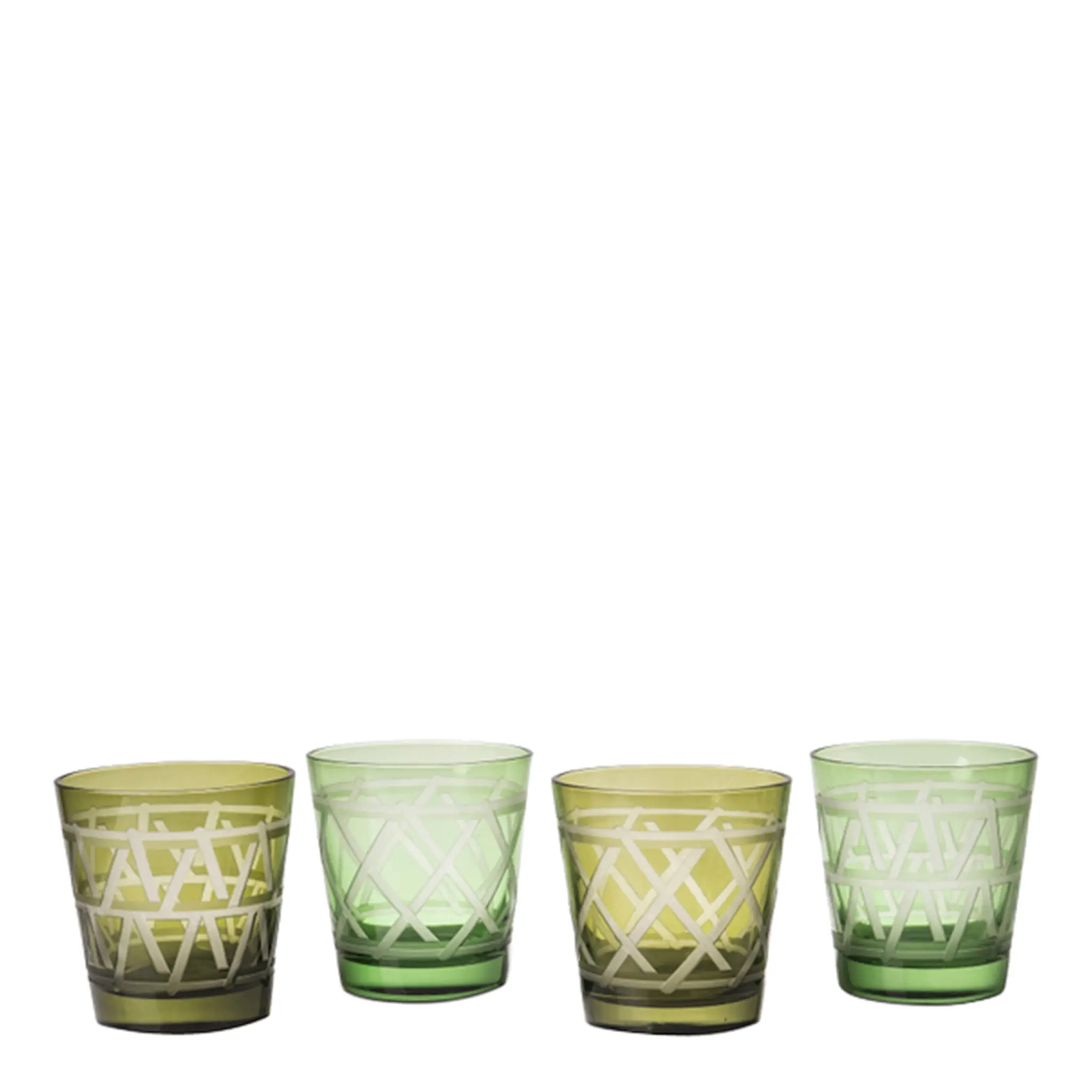 Pols Potten Tie Up Tumblers 8,5 cm 4-pack Olivgrön