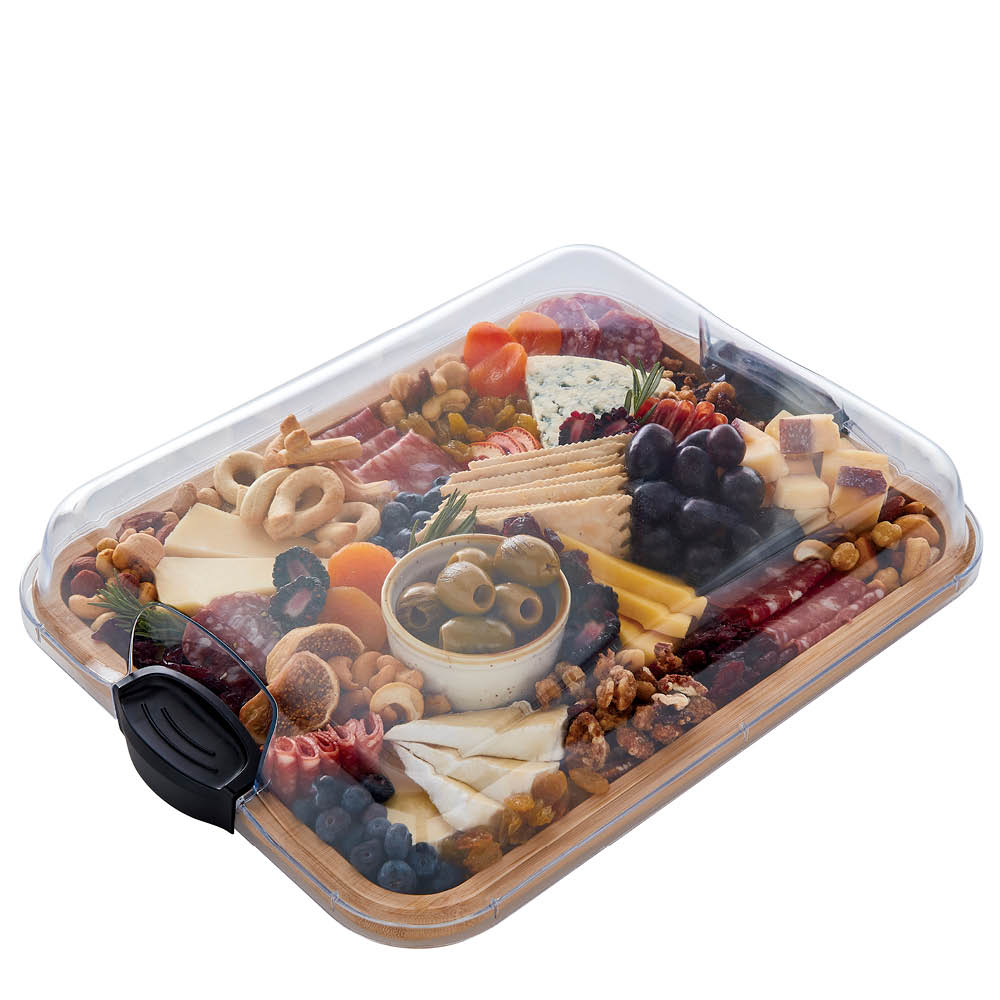 Farberware Build-a-Board Tarjoiluastia kannella 28 x 35,5 cm Kirkas/Bambu