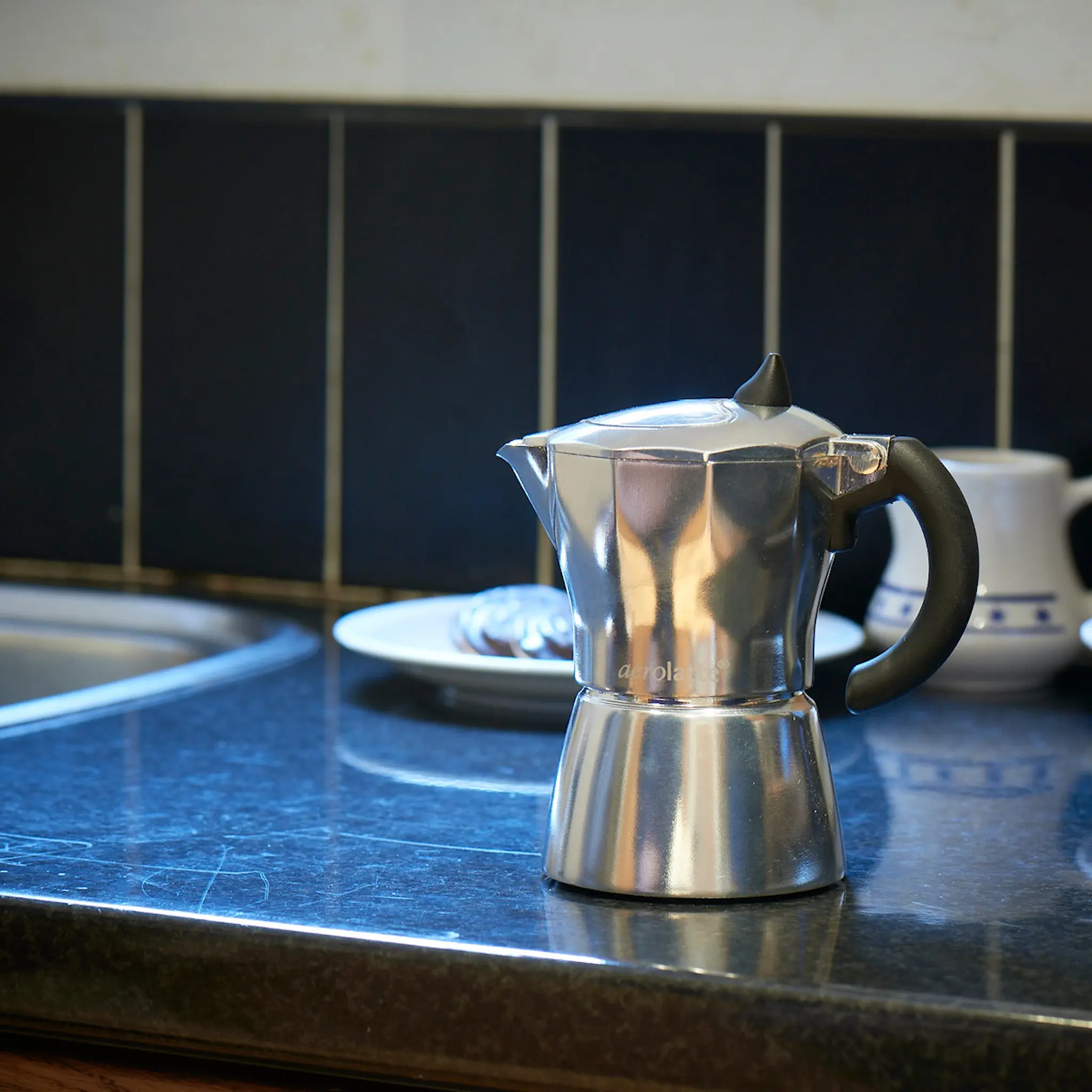 Aerolatte Mokabryggare 3 koppar aluminium
